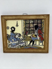 Vintage Deltex Products Brooklyn NY "Sweet Romance" Silhouette #410 W/Frame 6”x5