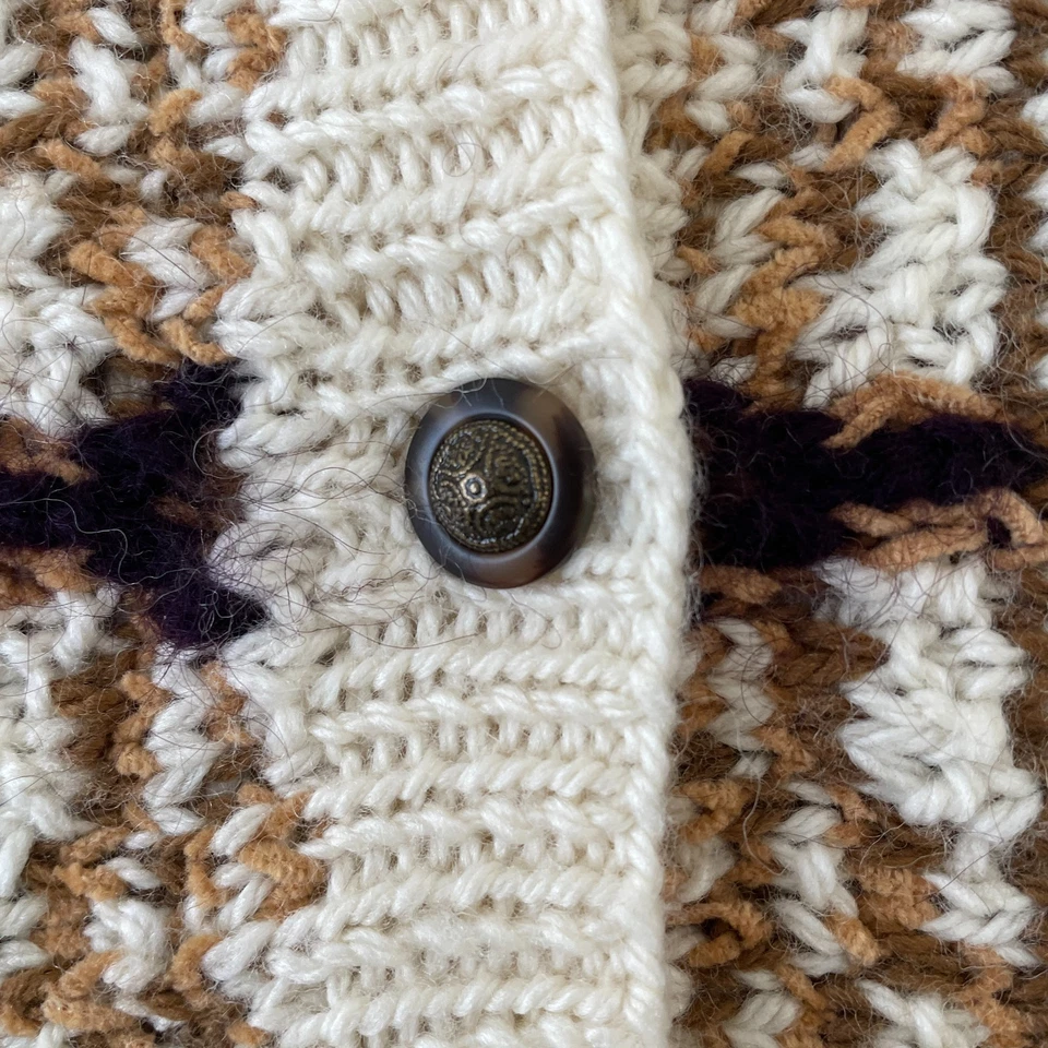 Cárdigan Suéter Liz Claiborne Vintage Años 90 Mujer S Lana Tejido a Mano Cottagecore Foto 4 de 4