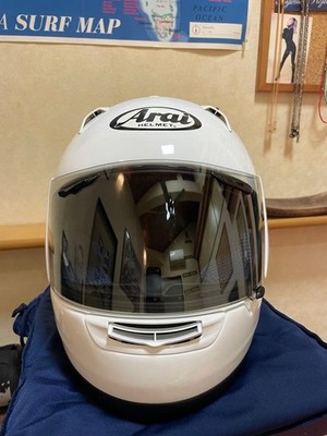 Arai Full Face Helmet White JPN Limited Edition Rare Mortor Bike Model VHTF