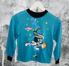 Vintage 1996 Looney Tunes Space Jam Wormser Long Sleeve T Size 10 Youth Medium