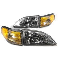 1994-1998 Ford Mustang Smoked Headlight Cobra Style Kit Spring Outlaw Pony Sale