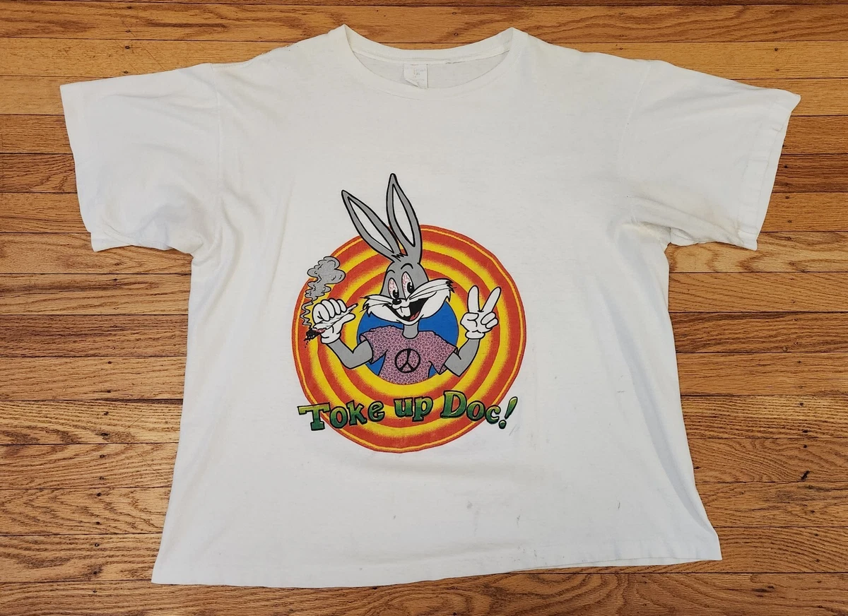 VTG 90's Shroomy Toons III Bugs Single Stitch T-Shirt Sz XL