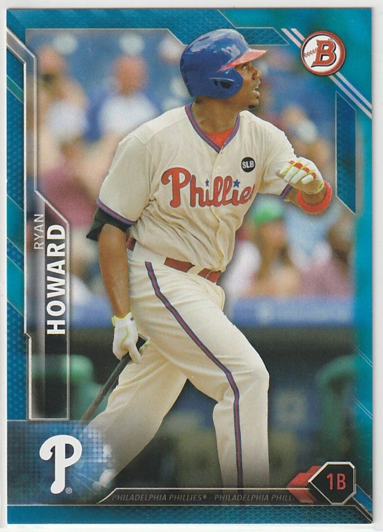🔵💪🏻 2016 Bowman Ryan Howard #66 Blue /150 Philadelphia Phillies 💪🏻🔵