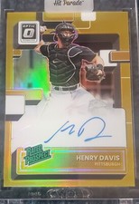 2022 Optic Rated Prospects Signatures Gold Prizm Henry Davis RC Auto /10 Pirates