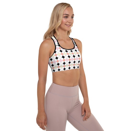 Super soft Padded Sports Bra with 4 way stretch polyester spandex - Picture 4 of 9
