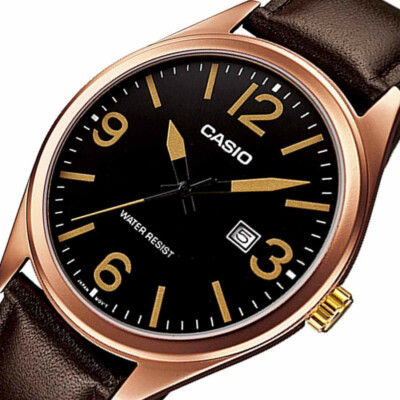 Casio MTP-1342L-1B2 Men's Analog Black Color Date Watch Black