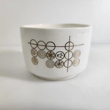 Vintage MCM Gailstyn Galecraft Golden Symphony Cup/Craft ? White Gold Atomic EUC
