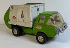 Vintage 1970s Tonka Pressed Metal Green Garbage Litter Bug Truck