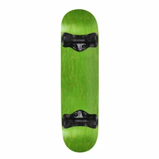 Softrucks Skateboard Indoor Practice Complete 7.75" Black Trucks, Stained Green