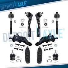 10pc Inner Outer Tie Rods Upper Lower Ball Joints for 2003 Toyota Tundra Sequoia