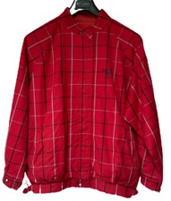 BURBERRY’S SPORT Red & Tartan Reversible Bomber Jacket Size UK 18 Pit to Pit 25"