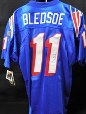 Drew Bledsoe New England Patriots Signed Authentic Jersey JSA Authenticated