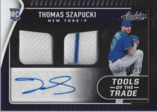 2022 Absolute Tools of the Trade 2 Swatch #43 Thomas Szapucki Auto Jersey /199 