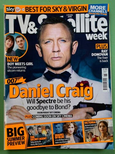 TV & SATELLITE WEEK 2-July-2016 DANIEL CRAIG Martina Navratilova Rebecca Root UK - Bild 1 von 2