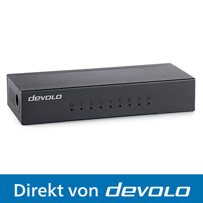 devolo Gigabit Ethernet Switch 8 Port unmanaged LAN Switch LAN Verteiler