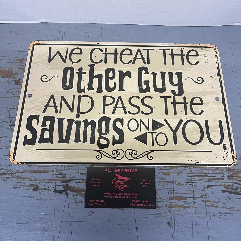 FUNNY GARAGE SHOP TIN SIGN FUNNY SHOP SIGN CAR REPAIR MAN CAVE - Image 3 of 4