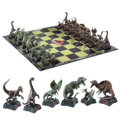 The Noble Collection Jurassic Park Chess Set - 32 Highly Detailed Plastic Chess 