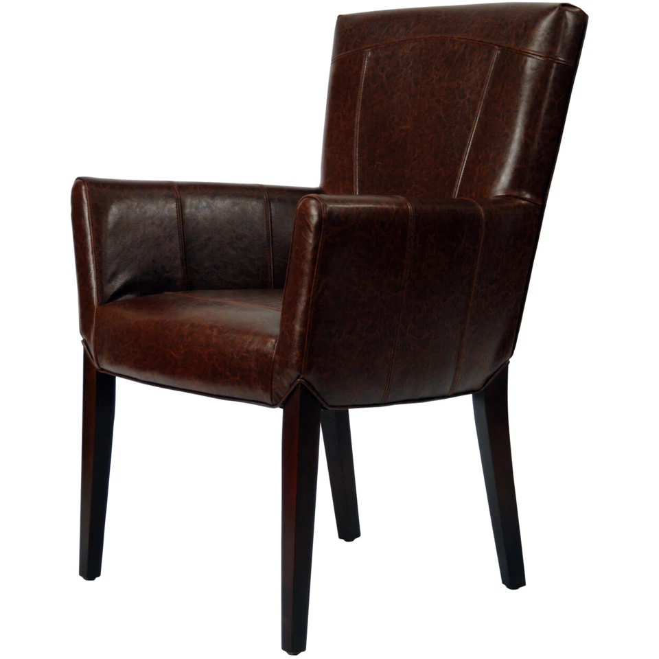 SAFAVIEH Ken Leather Arm Chair | Brown | - Image 2 of 4