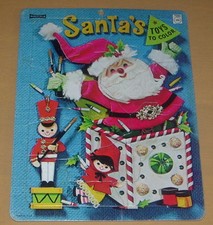 SANTA'S TOYS TO COLOR CHRISTMAS PUZZLE SAALFIELD 7099 C. 1970 FRAME TRAY