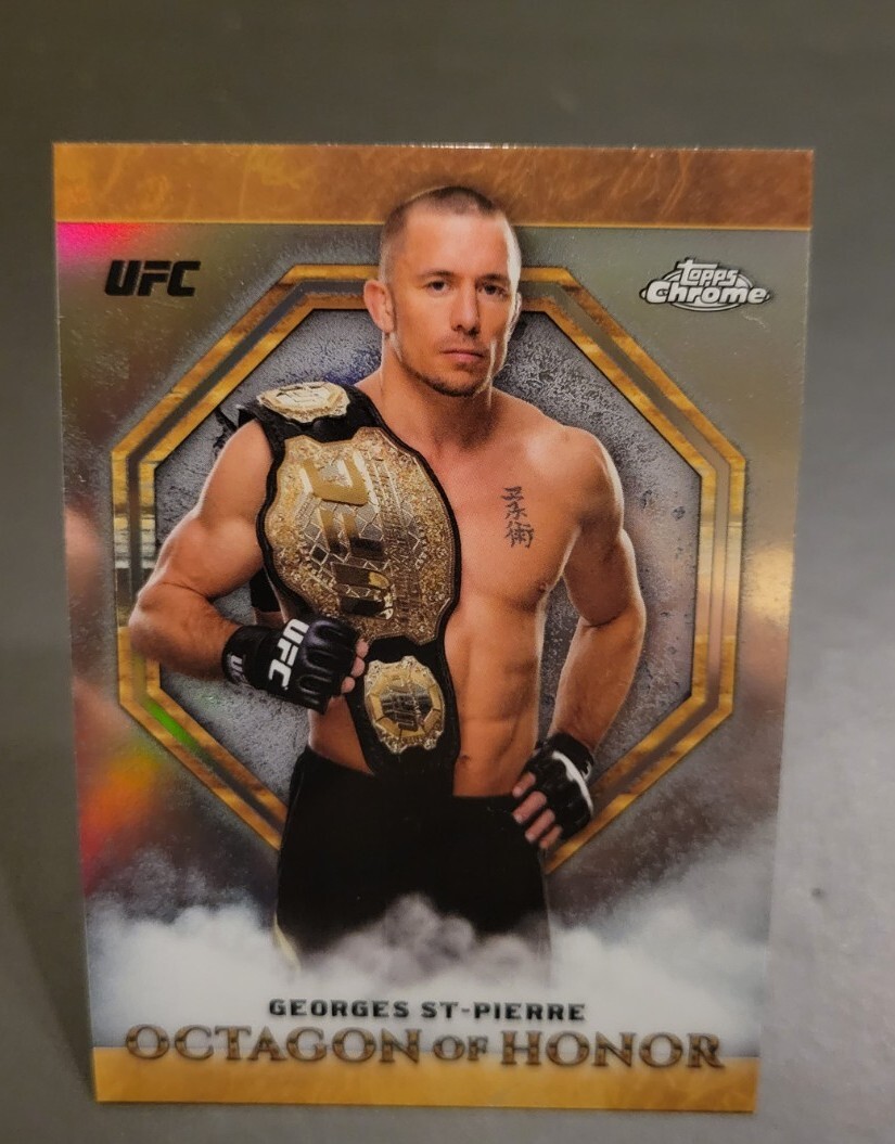 Georges St Pierre 2019 Topps Chrome UFC Octagon Of Honor Insert