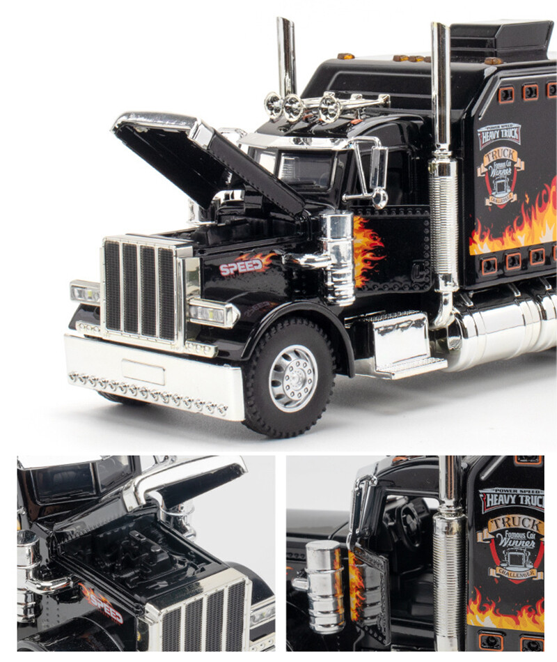 Peterbilt MODEL 389 トレーラーミニカー Peterbilt Heavy Truck 389 tractor 1:24 Diecast Model Truck