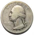 1932 d Washington Quarter FINE Key Date