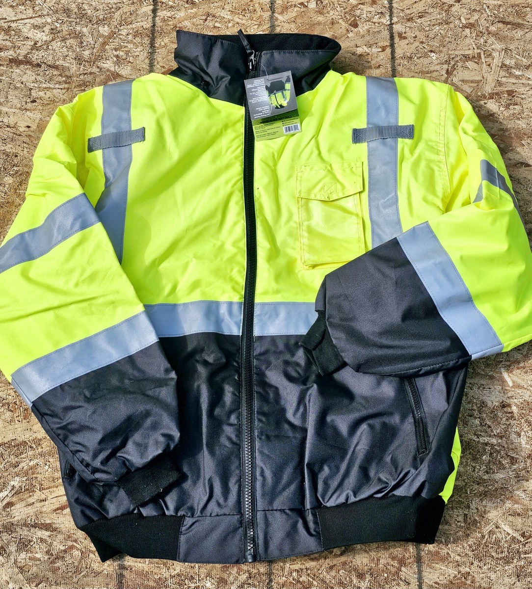 60枚 ⑥ Boss 3NR4001X Yellow High Visibility Polyester Softshell Rain