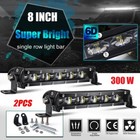 2pcs 7inch LED Flood work Light Bar Offroad Roof For Ford Transit MK7 07-14