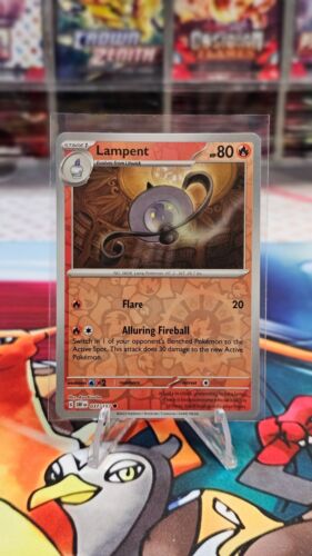 Pokemon TCG Lampent S&V Obsidian Flames 037/197 Reverse Holo Common Card NM-M - Picture 1 of 2