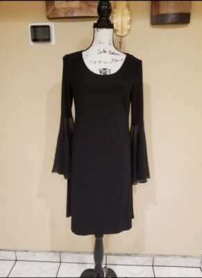 R&M Richards Black Knee-Length Dress with Bell Sleeves Size 6 | eBay R&M Richards Black Knee-Length Dress with Bell Sleeves Size 6 | eBay