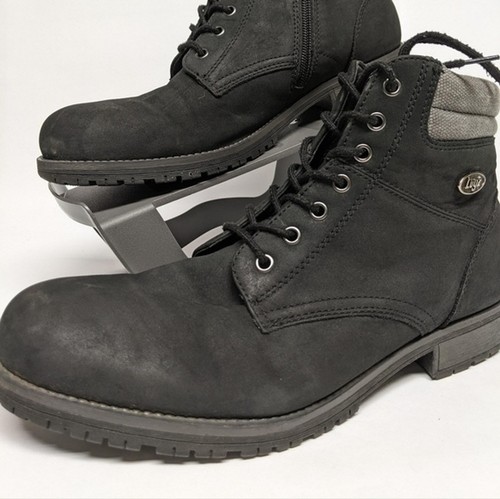 Lugz Monroe Boots Men 8.5 Drifter Water Resistant Ankle Lace Memory Foam Black - Picture 10 of 12