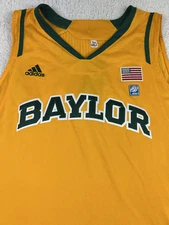 Baylor Bears NCAA Adidas Basektball Jersey Mens 4XL Tall Gold Green NEW