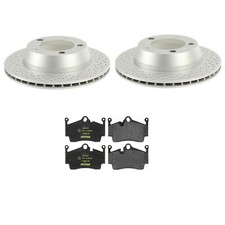 SHW Performance OEM Rear Rotors and Textar Pads Brake Kit for 718 Boxster Cayman