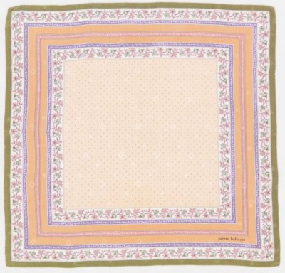 Foulard Carré Vintage Pierre Balmain – 100% Soie – Motif Géométrique Multicolore