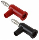 Pomona 1825-02 Solderless Stackup Banana Plug 1.55" L Black and Red Set (Pack...