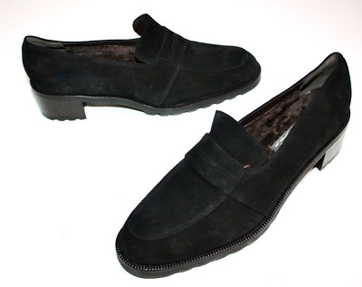 BALLY BELLEZZA TASSEL LOAFER BUSINESS LAMMFELL FUTTER  SCHWARZ UK8,5 D42,5 #99#