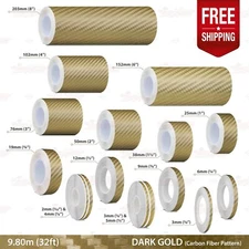 CARBON FIBER DARK GOLD PIN STRIPE Car Striping TAPE Decal Adhesive Vinyl Sticker