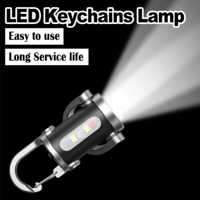 Mini Waist Mounted Keychain Flashlight Outdoor Led Torch Light Cob Rechargeable