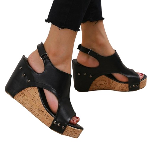 Rivet Wedge Sandals Boho Stylish Platform Rivet Wedge Sandals Summer Wear