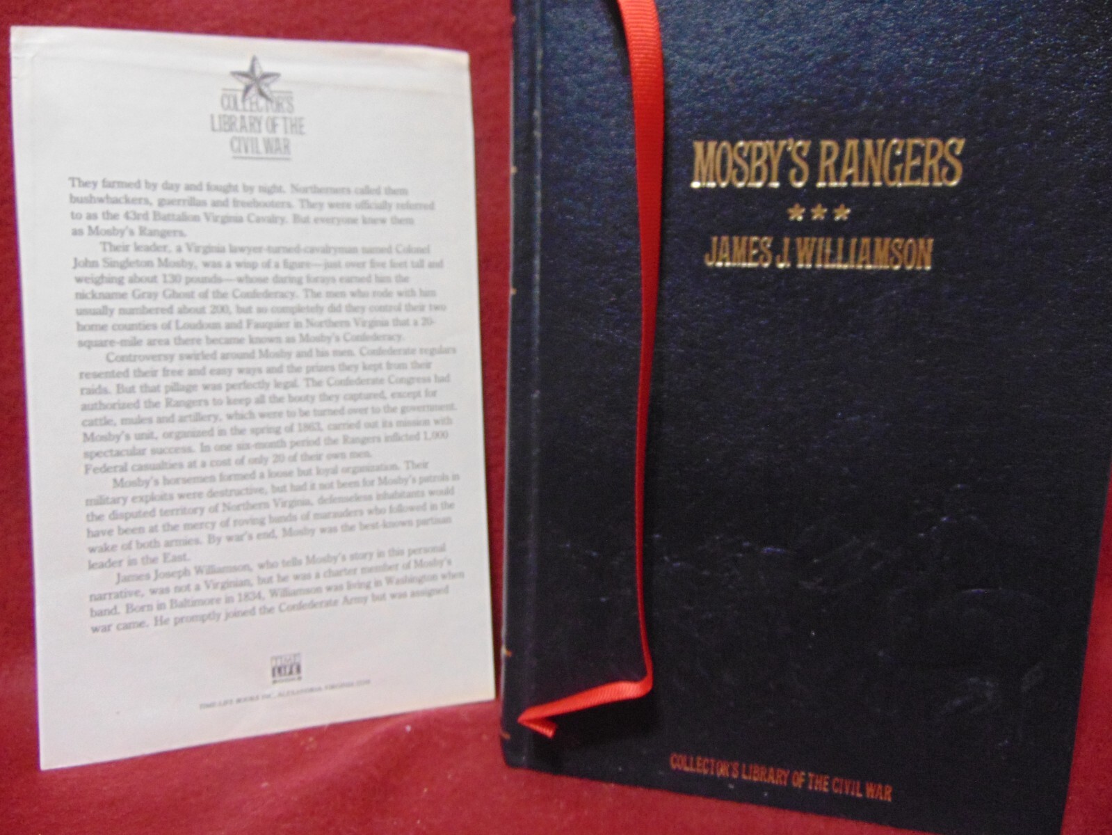 Mosby's Rangers Record of Operations by James J. Williamson Civil War (1982) 9780809442256 eBay