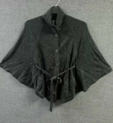 Geblümte wunderbare Rollkragen Fledermaus Knopfleiste Strickjacke Gr UK S NH11 AA 04