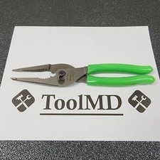 Snap-on Tools USA NEW GREEN 9" Talon Grip Long Nose Slip Joint Pliers LN47ACF