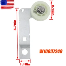 for W10837240 Dryer Idler Pulley NEW With Bracket 