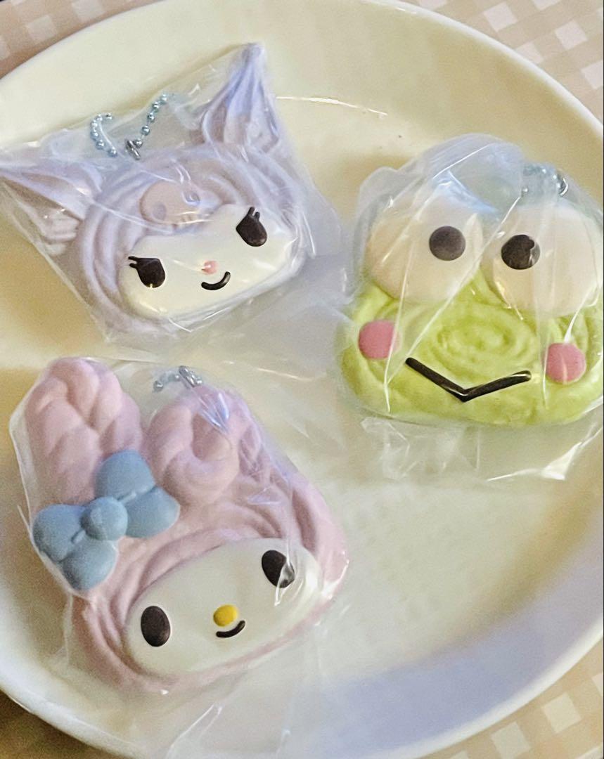 Sanrio Handmade Snack Charm Set 3pc Keroppi Kuromi My Melody Mini Book