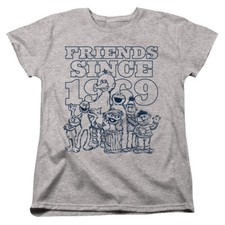 SESAME STREET FRIENDS SINCE Licensed Women  Junior Tee Shirt SM-2XL