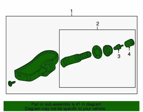 Sensor de sistema de monitoreo de presión de neumáticos genuino GM 2010-2020 Chevrolet 13598773 Foto 2 de 2