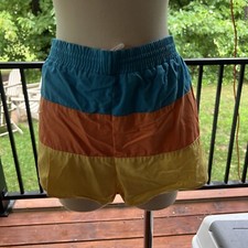 Vintage Trade Winds 80 s Color Block Short Swim Trunks Size Xl