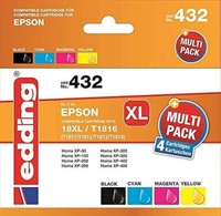 Edding Druckerpatrone Multipack FüR Epson 18XL, T1816, T1811, T1812, T1813,T1814