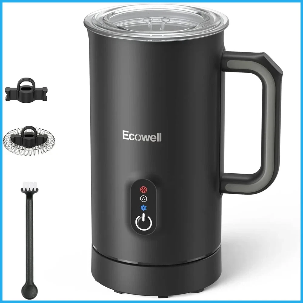 Milk Frother 4 in 1 Coffee Frother Electric Milk Steamer Warmer Cold Foam