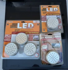 LIGHTS OF AMERICA UNDER CABINET LIGHTS LED ACCENT LIGHTS " LOT OF 3 "
